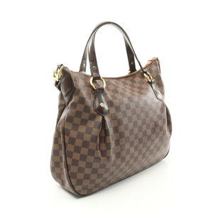 Louis Vuitton Ebene Brown Evora Brown Damier Handbag Leather